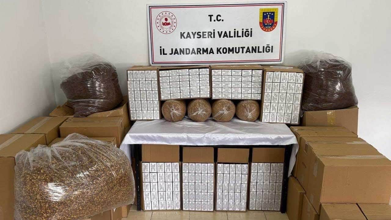 200 kilogram kaçak tütün ele geçirildi