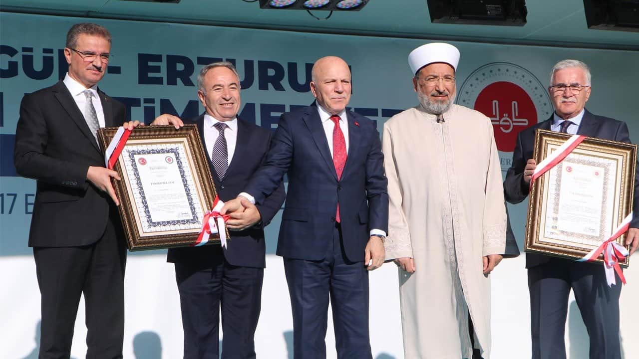 6 katlı tesis hizmete girdi! Safi Arpaguş Erzurum’da 12’nci Kur’an Eğitim Merkezi’ni açtı