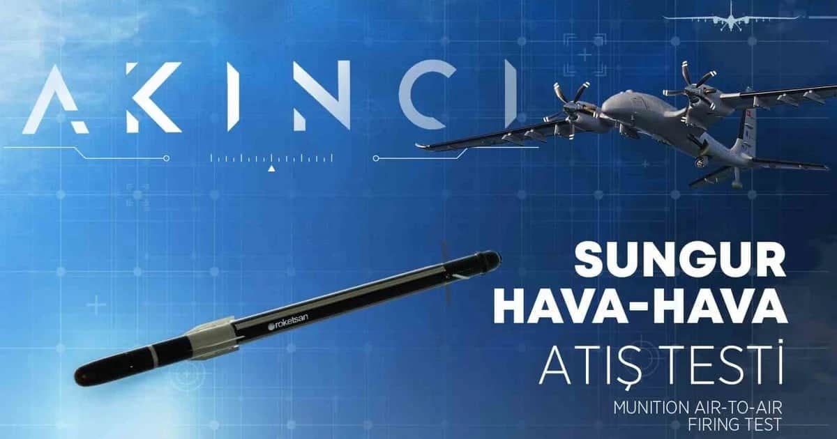AKINCI TİHA, Sinop açıklarındaki testte hedef İHA'yı SUNGUR füzesiyle tam isabetle vurdu