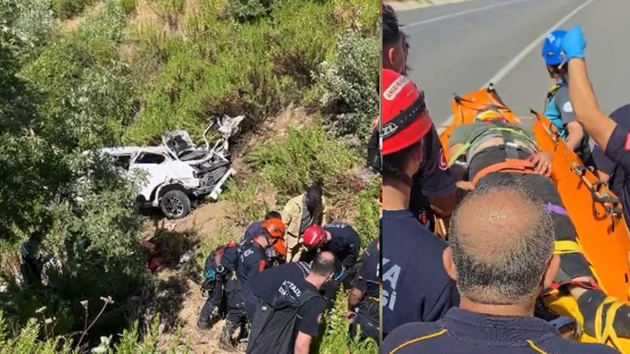 Antalya'da uçuruma yuvarlanan otomobildeki 5 kişi hayatını kaybetti