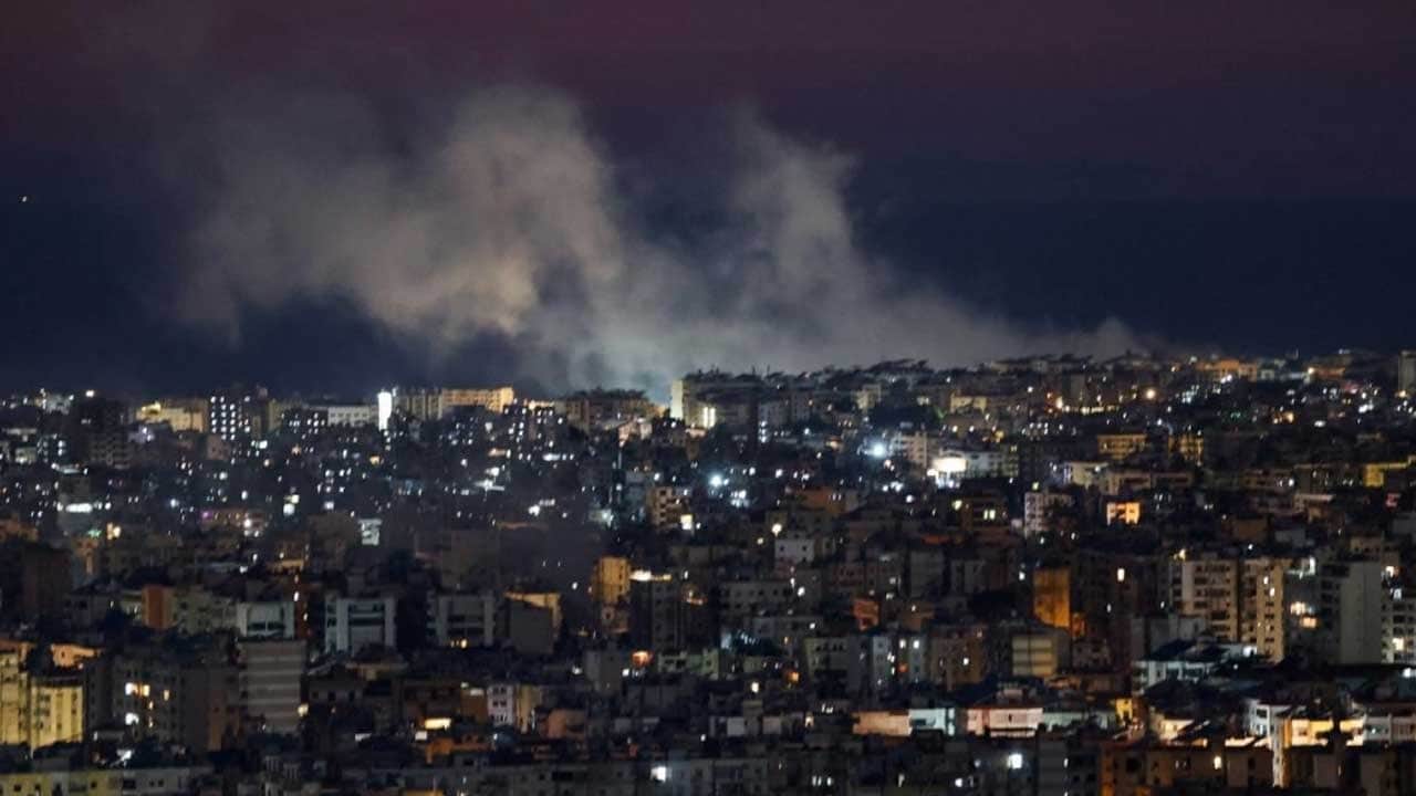Beyrut'a yeni hava saldırıları düzenledi! Şiddetli patlamalar oluştu