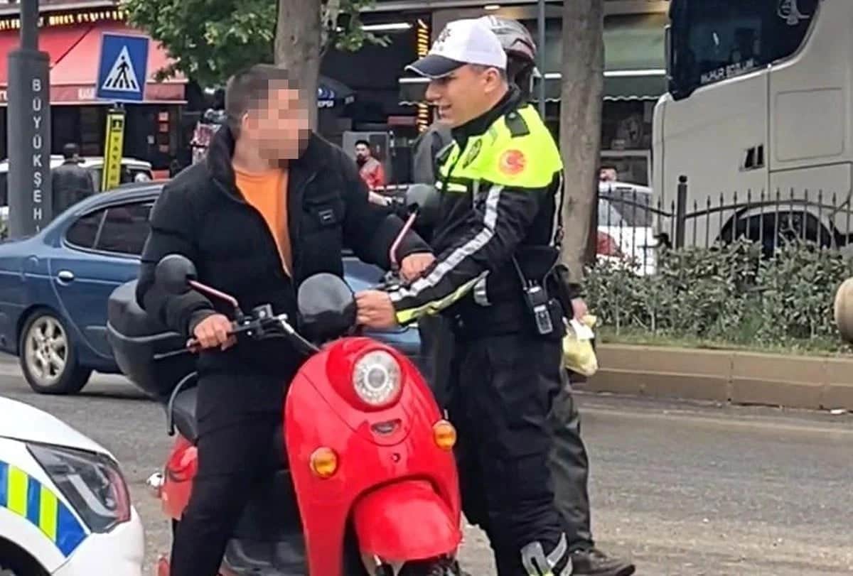 Bindiği motosikletin iki katı ceza yedi