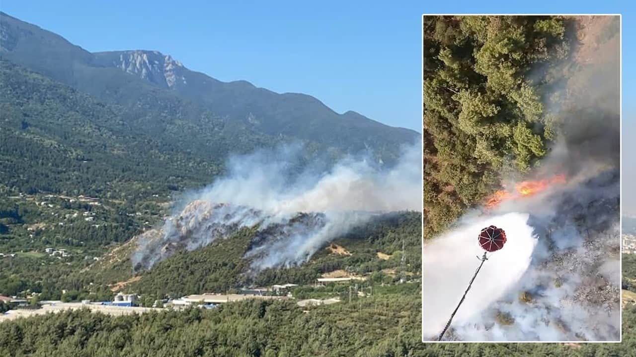 Bursa'da Uludağ'ın eteklerinde aynı anda 3 noktada yangın başladı
