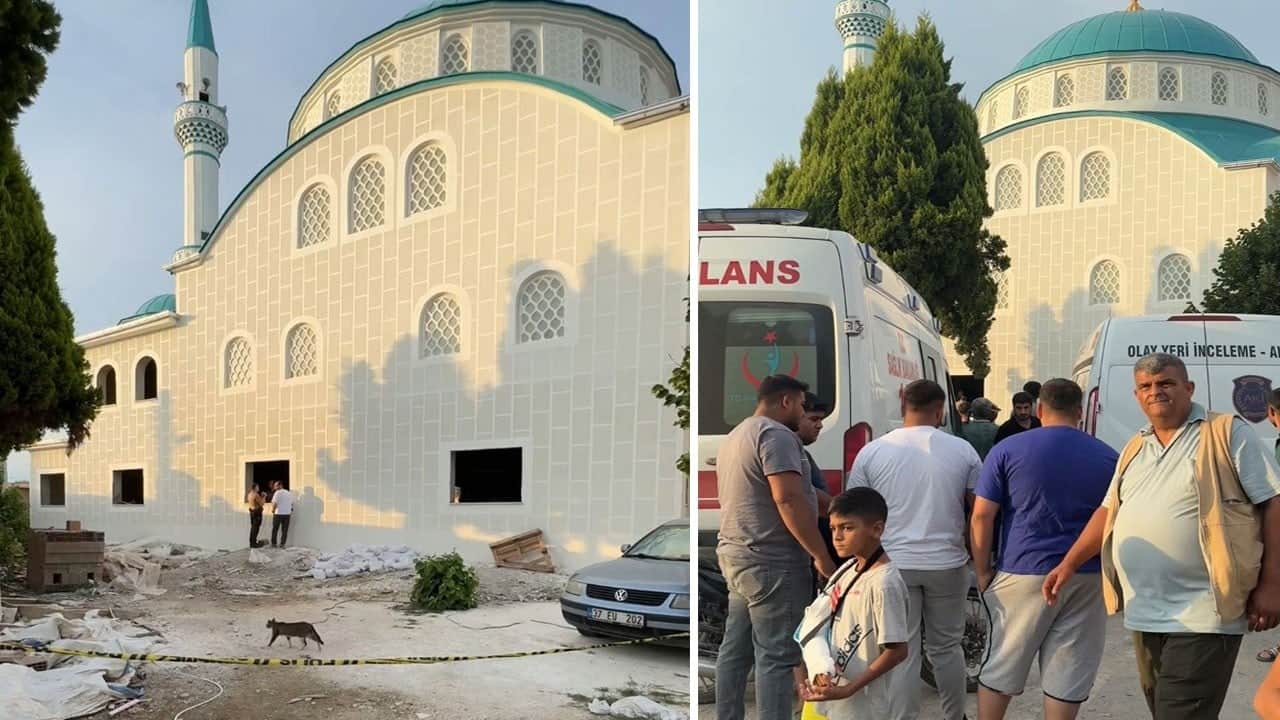 Cami inşaatında üzen kaza: Kubbeden düşen 2 işçiden biri hayatını kaybetti