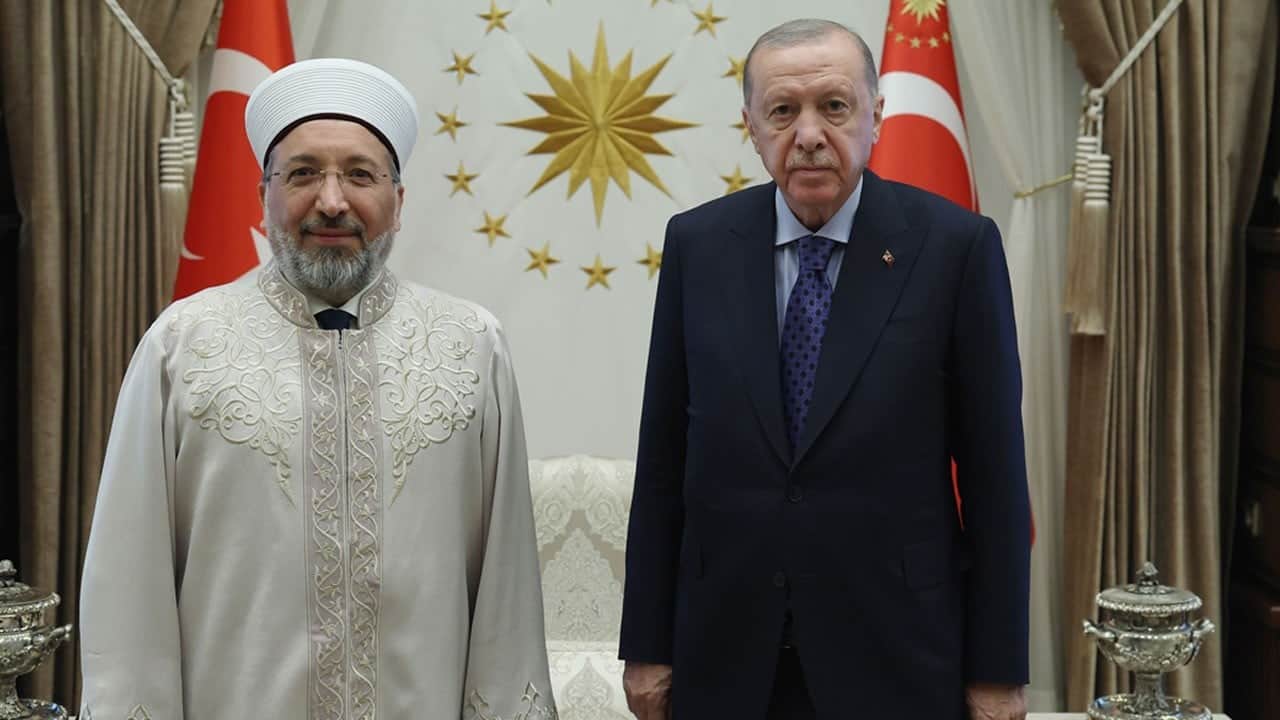 Cumhurbaşkanı Erdoğan, Diyanet İşleri Başkanı Arpaguş'u kabul etti