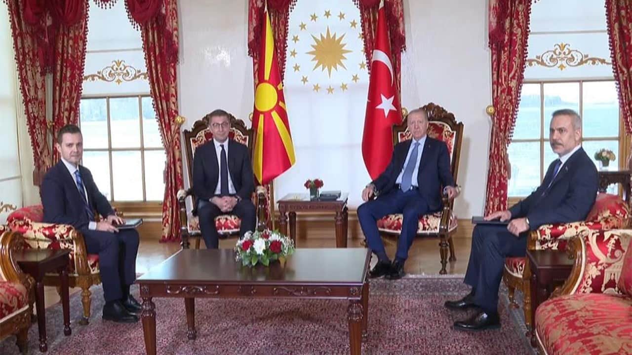 Cumhurbaşkanı Erdoğan, Kuzey Makedonya Başbakanı Mickoski’yi kabul etti