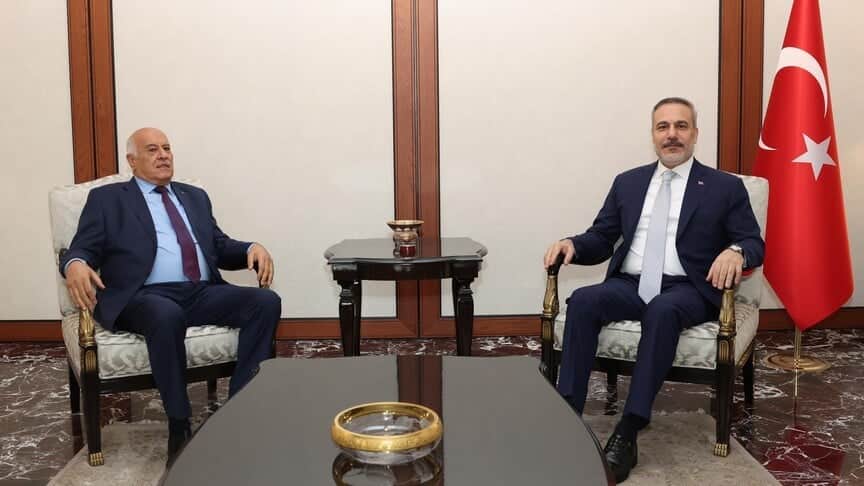 Dışişleri Bakanı Fidan, Fetih Genel Sekreteri Rajub'u kabul etti