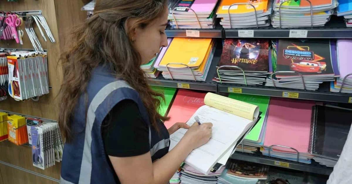 Gaziantep'te kırtasiyelere fahiş fiyat ve etiket denetimi: 312 iş yerinde 18 bin ürün
