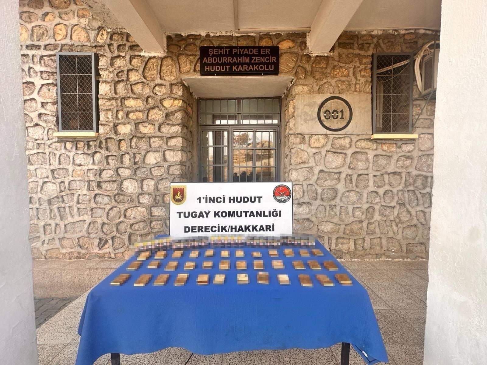 Hudut Birlikleri kaçak altın ve sigara yakaladı