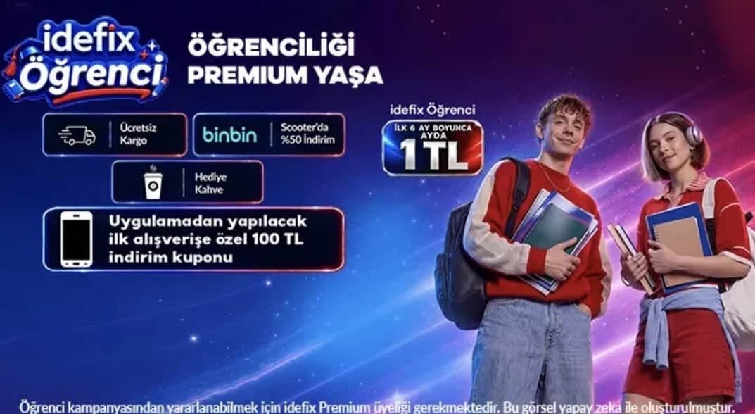 idefix Öğrenci ile avantajlar tek üyelikte