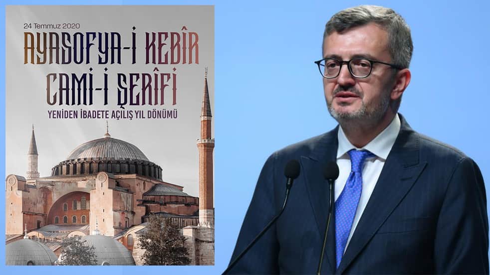 İletişim Başkanı Duran'dan "Ayasofya-i Kebir Cami-i Şerifi" paylaşımı