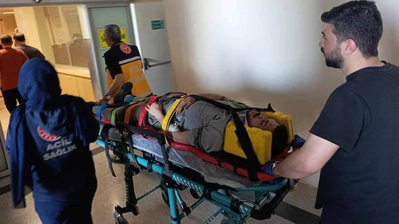 İnşaat işçisi hastanelik oldu