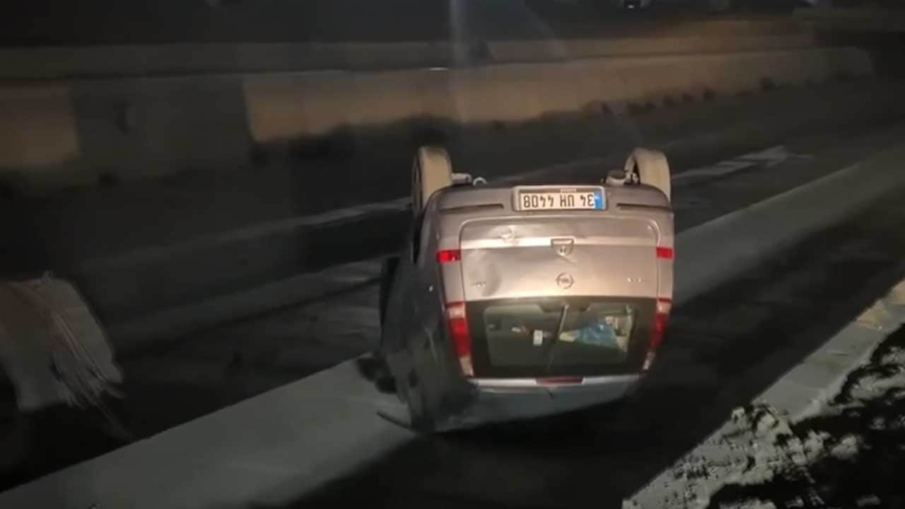 İstanbul'da otomobil dereye düştü! Sürücüsü yaralandı