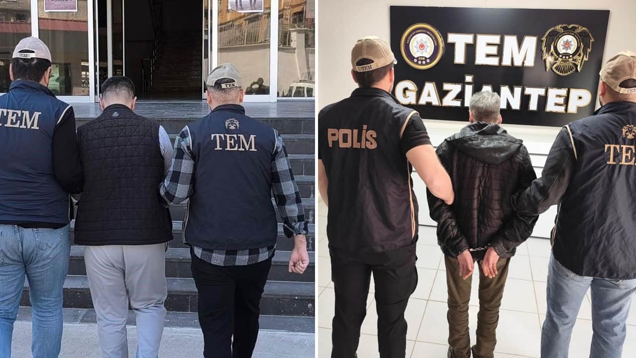 Kırmızı bültenle aranan 2 DEAŞ teröristi Gaziantep'te yakalandı