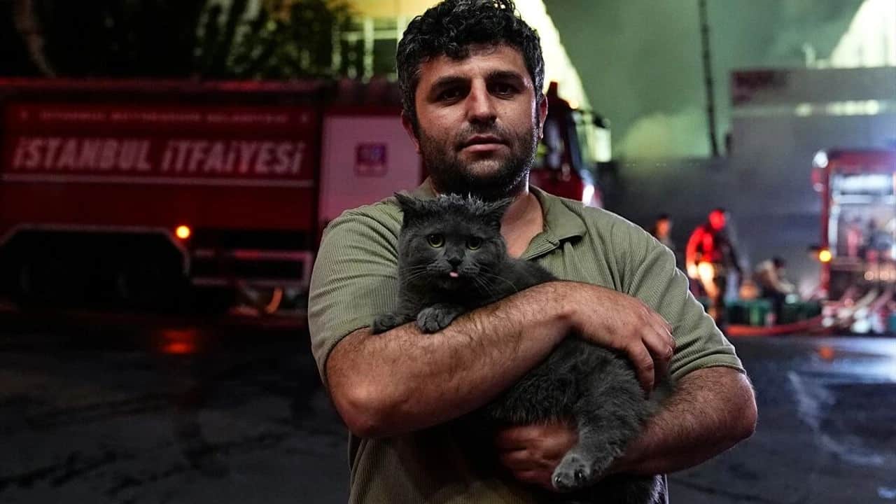 Kolonya imalathanesinde çıkan yangın söndürüldü