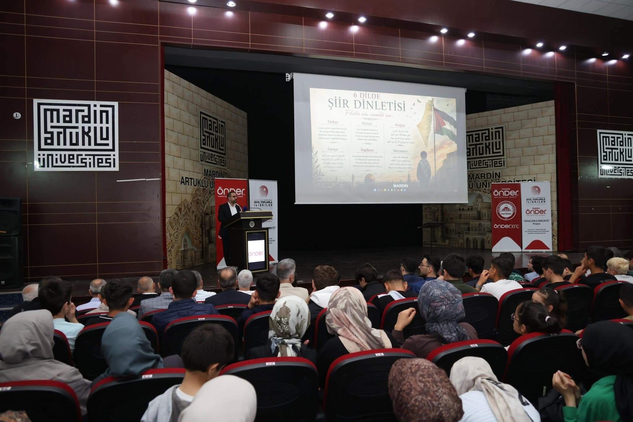 Mardin Önder İmam Hatipliler Derneği, 6 Dilde Gazze Temalı Şiir Dinletisi Programı Gerçekleştirdi