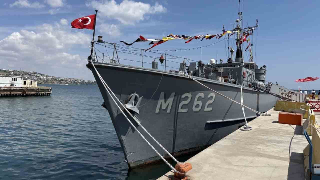 Mayın avcısı TCG Enez Tekirdağ'da ziyaretçilerini ağırlıyor!