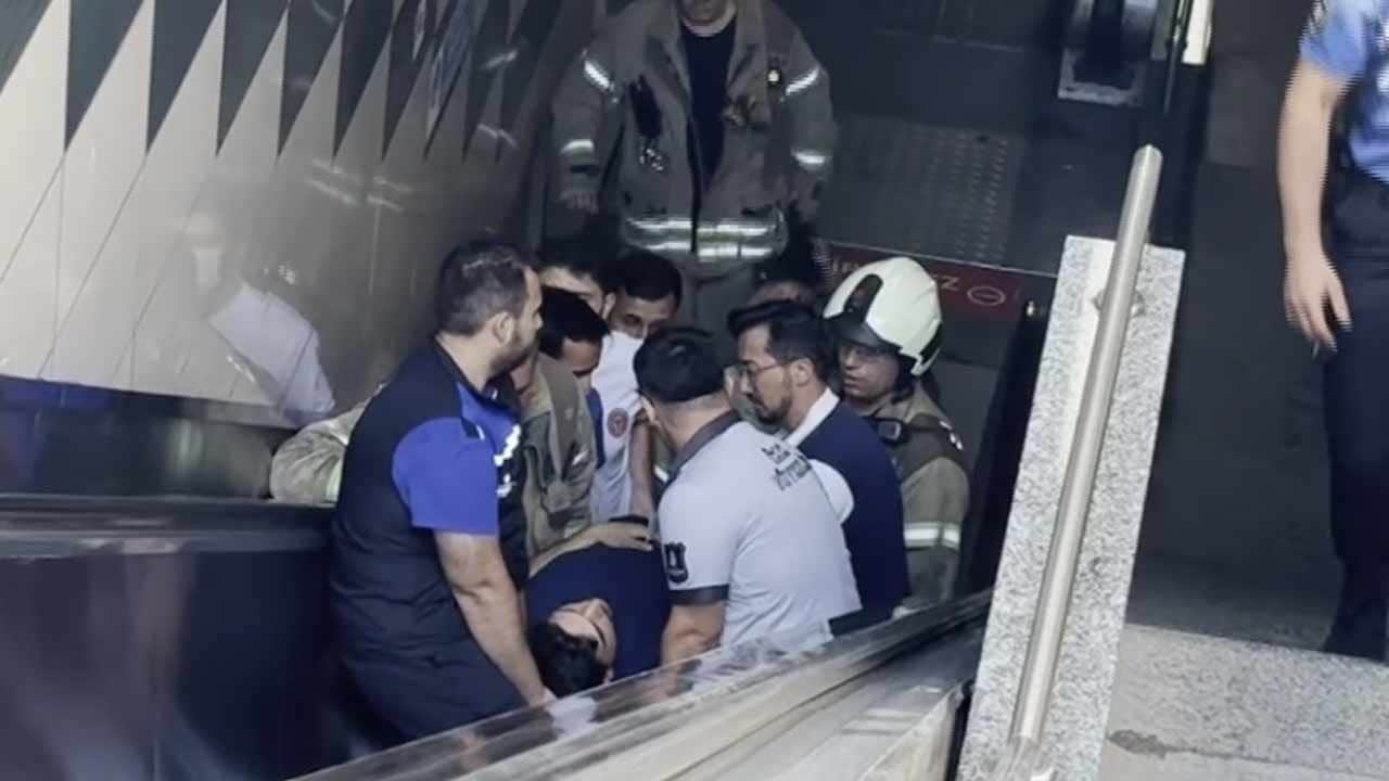 Metroda hareketli dakikalar: İtfaiye kurtardı