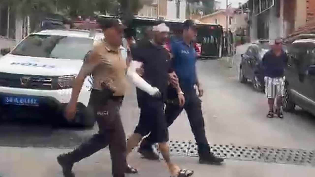 Polisten kaçan torbacı 4 metreden zıpladı