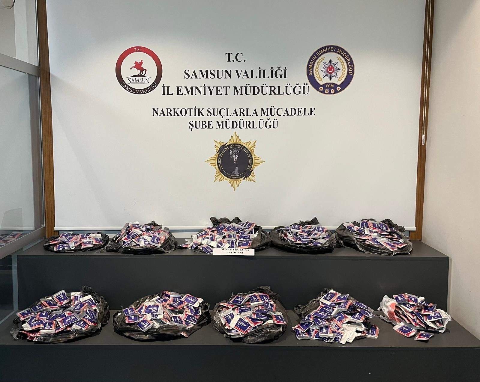 Samsun’da 44 bin adet uyuşturucu hap ele geçirildi