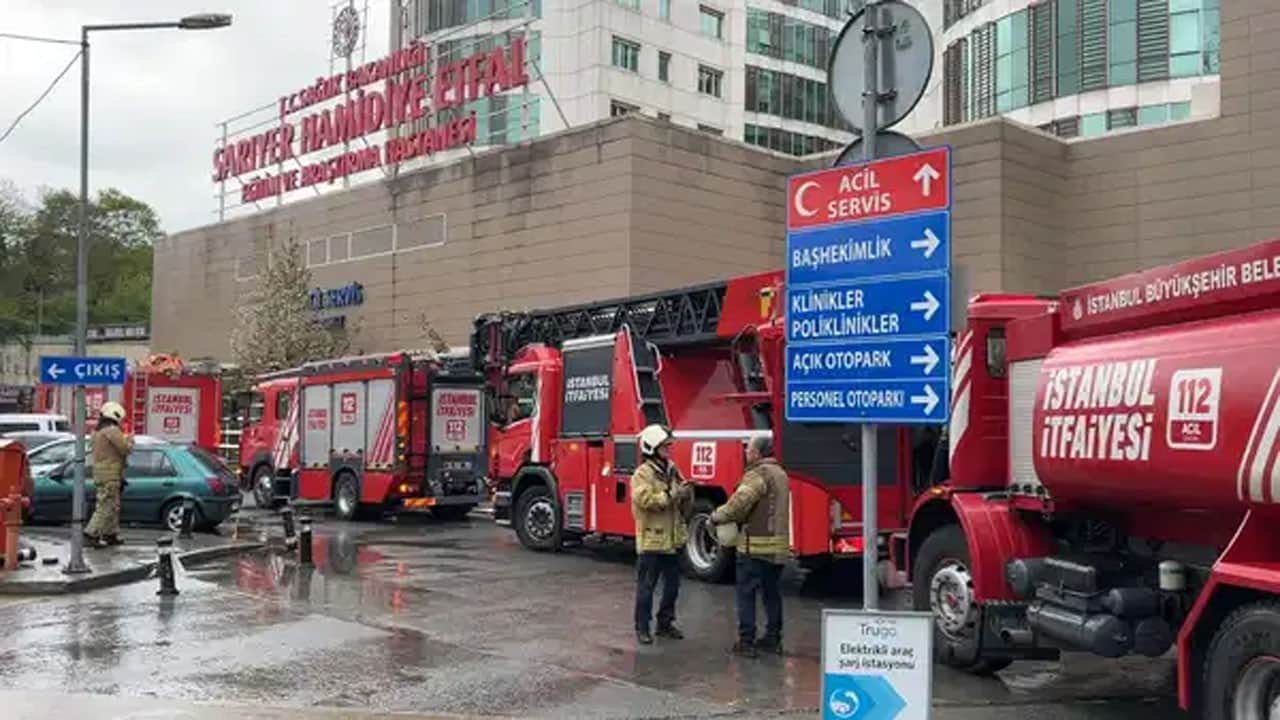 Sarıyer Hamidiye Etfal Hastanesi’nde çıkan yangın korkuttu