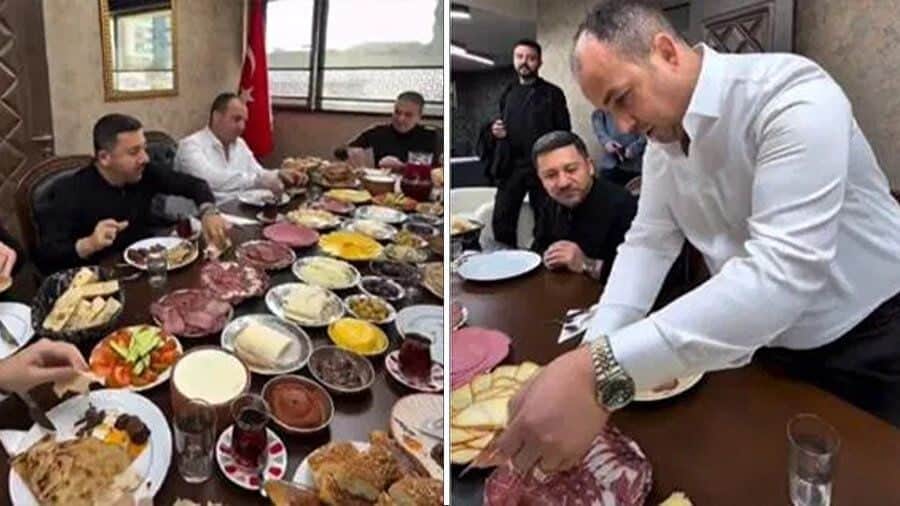 Sosyal medyada Belediye Başkanı'nın kahvaltı sofrası ortalığı karıştırdı, dikkat çekti! Tepki yağdı