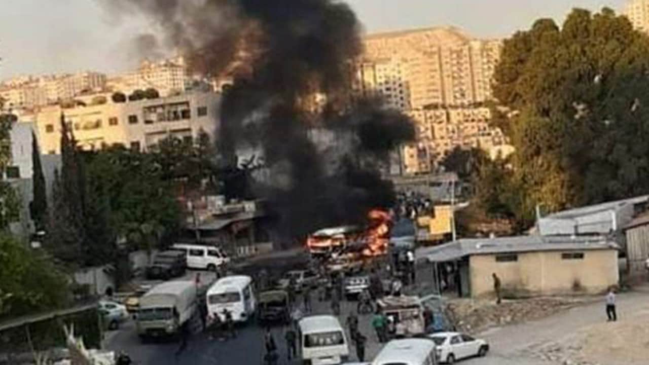 Suriye'nin başkenti Şam'da patlama! Yaralılar var