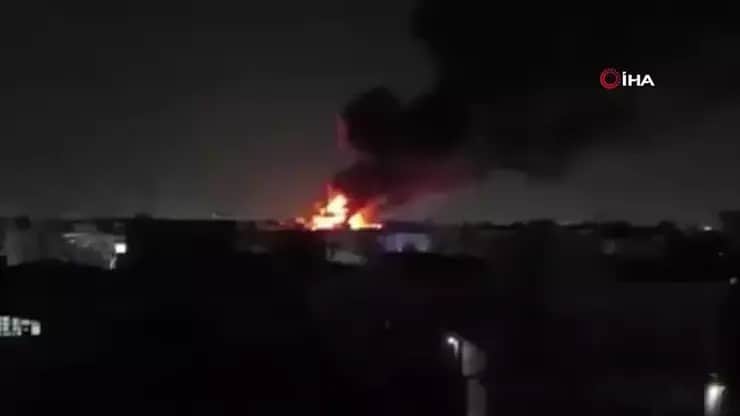 Tahran'da askeri tesiste korkutan alevler! Askeri bölgedeki atölye küle döndü