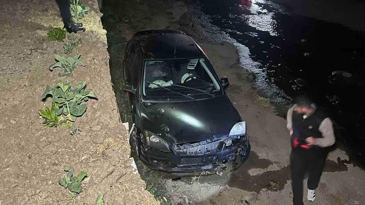 Tekirdağ’da otomobil dereye uçtu! Yaralanan olmadı