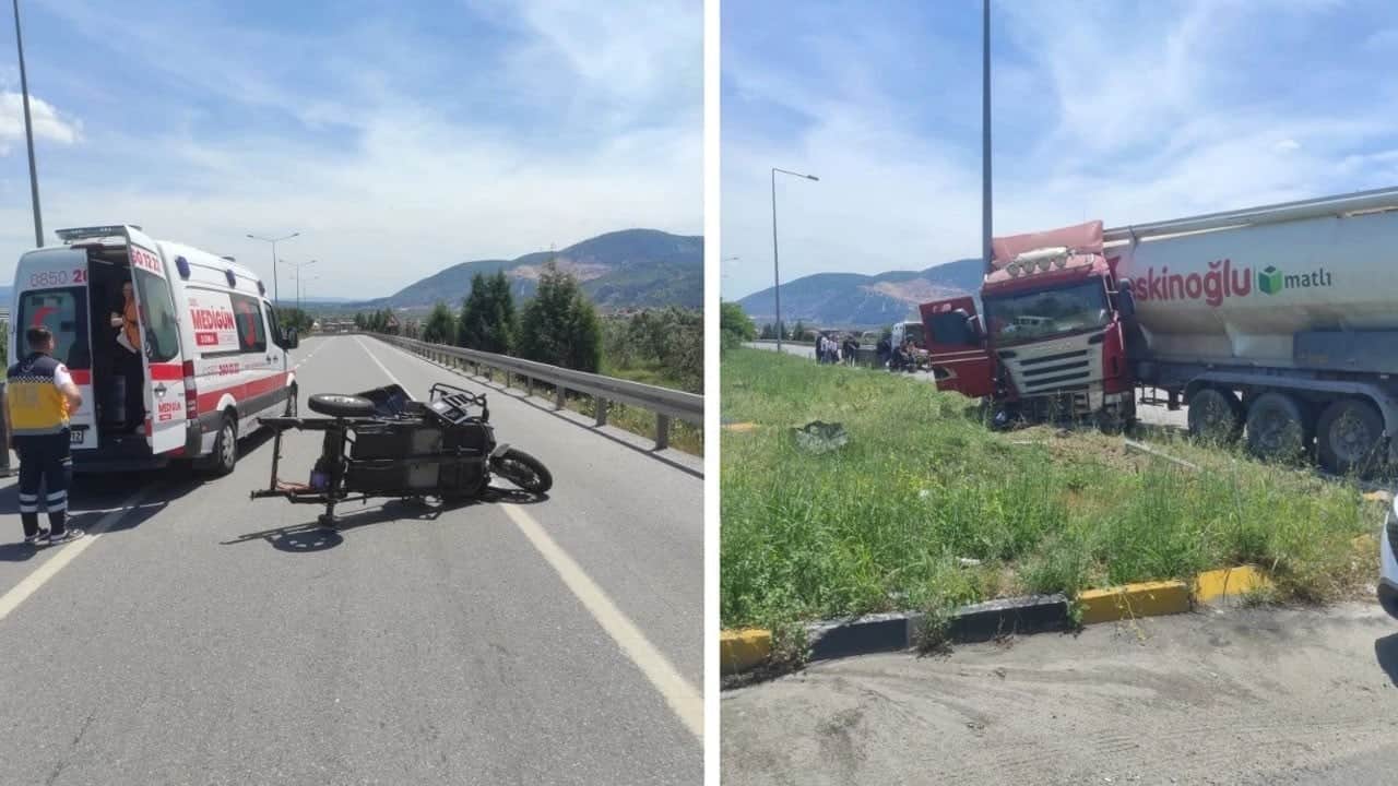 Tır, 4 kişinin bindiği 3 tekerlekli motosikleti ezdi: 1 kişi öldü, 3 kişi yaralandı