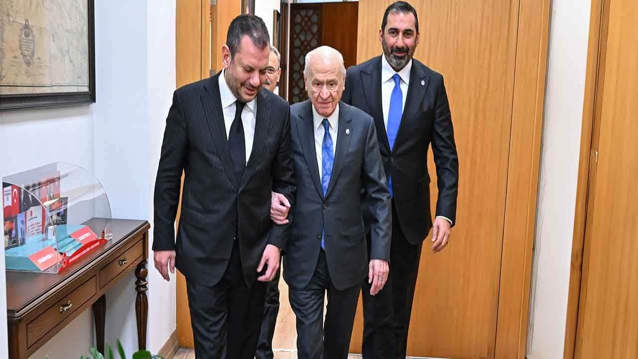 Trabzonspor Başkanı Ertuğrul Doğan, MHP Genel Başkanı Devlet Bahçeli'yi ziyaret etti