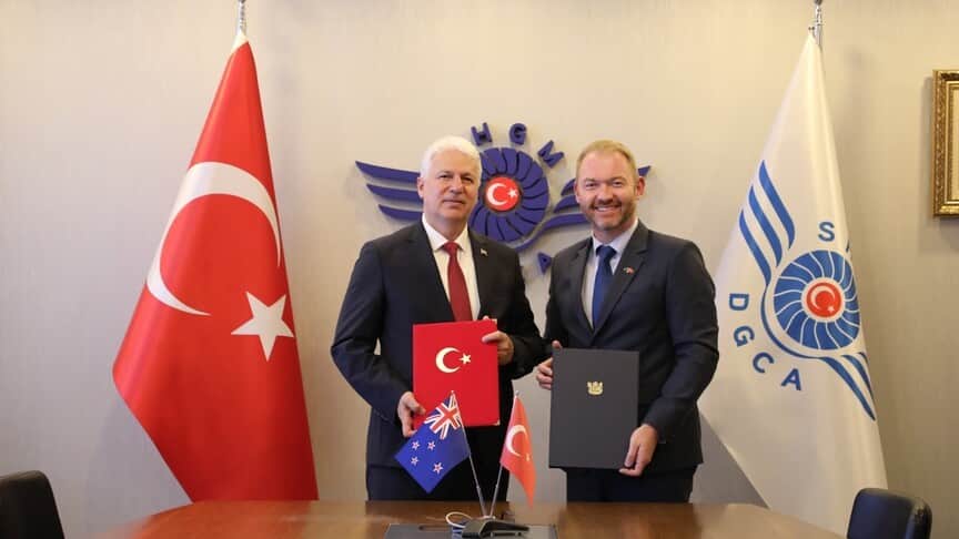 Türkiye ile Yeni Zelanda’dan yeni iş birliği! Havacılık alanında mutabakat zaptı imzaladı