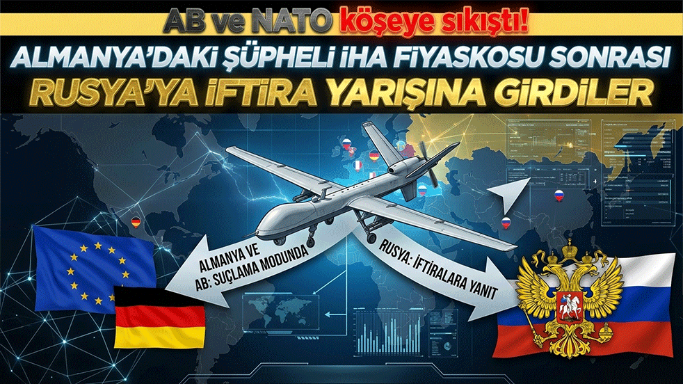 AB ve NATO köşeye sıkıştı! Almanya'daki şüpheli İHA fiyaskosu sonrası Rusya'ya iftira yarışına girdiler!