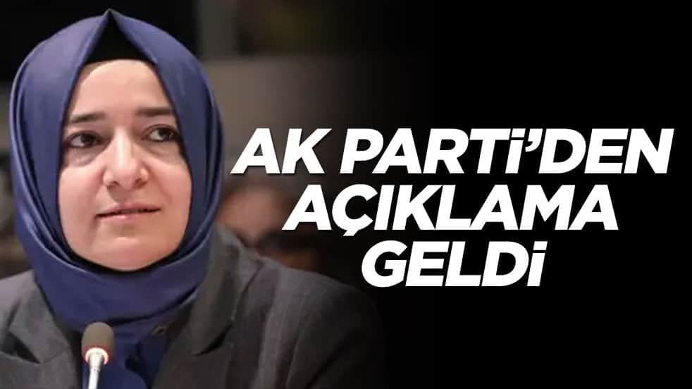 AK Parti'den "Fatma Betül Sayan Kaya" hakkında açıklama