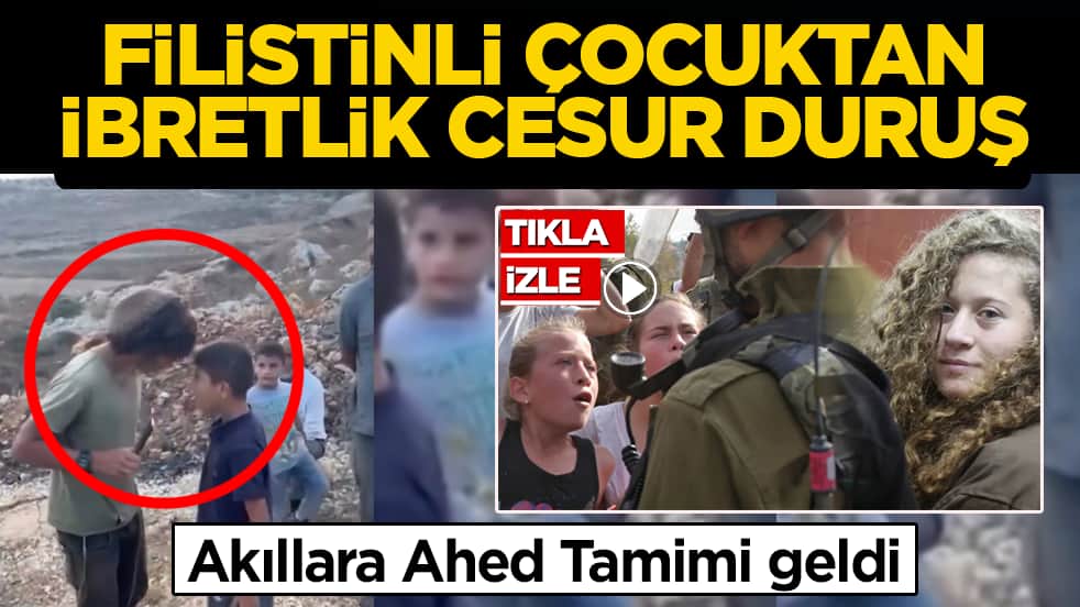 Akıllara Ahed Tamimi geldi! Filistinli çocuktan ibretlik cesur duruş