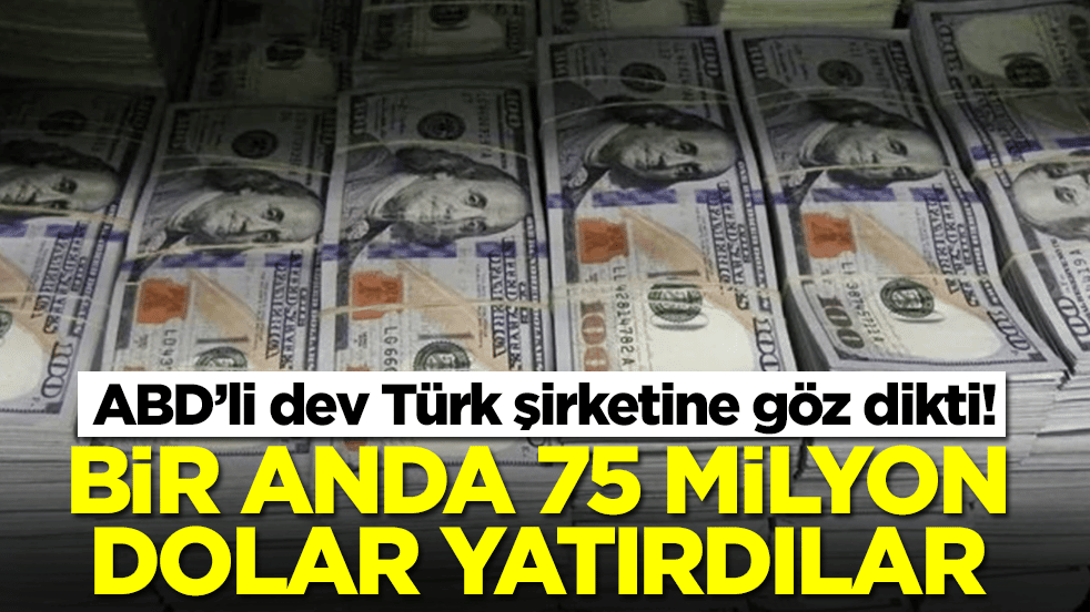 Amerikalılar Türk devini gözüne kestirdi: Bir anda 75 milyon dolar yatırdılar