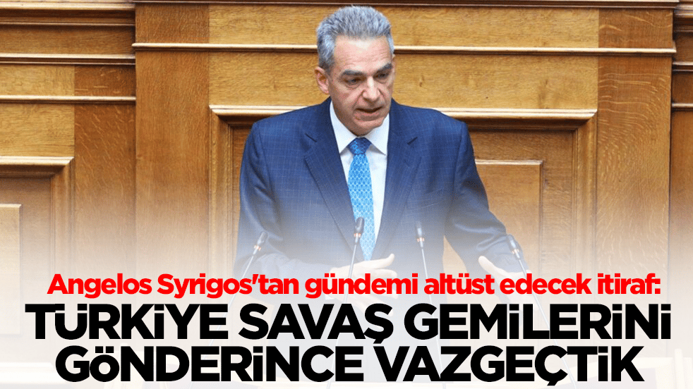 Angelos Syrigos'tan gündemi altüst edecek itiraf: Türkiye savaş gemilerini gönderince vazgeçtik