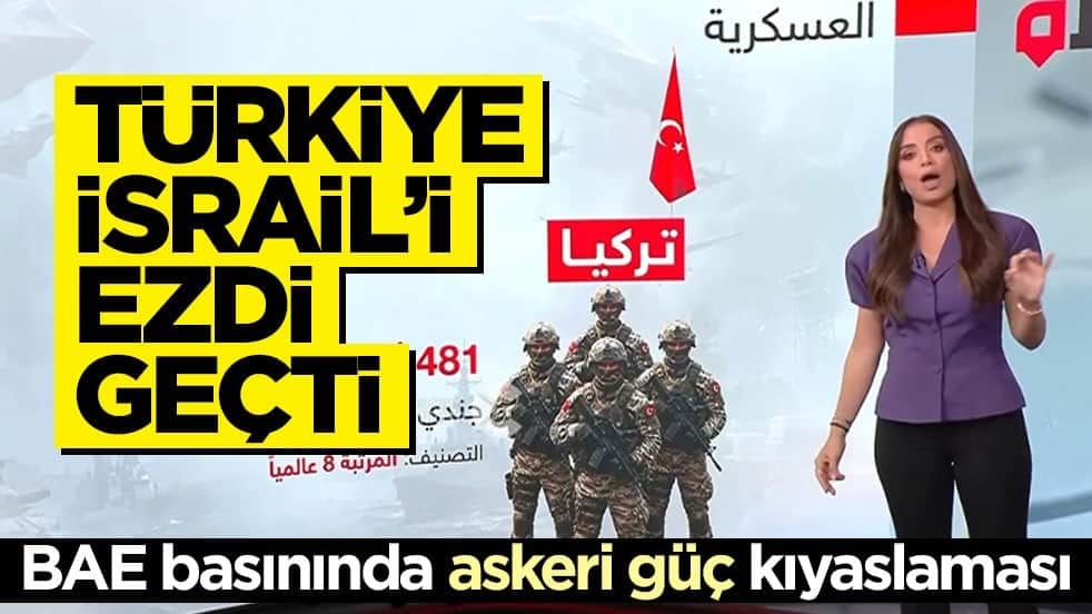 BAE basınında askeri güç kıyaslaması! Türkiye İsrail’i ezdi geçti