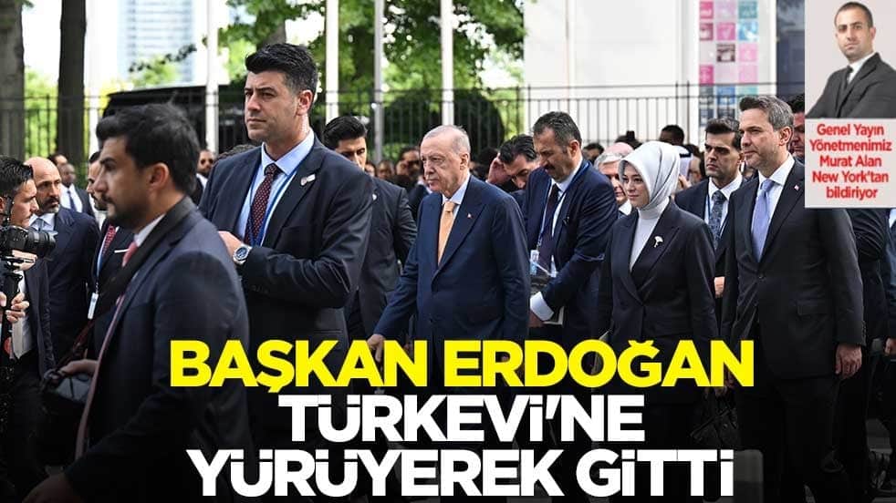 Başkan Erdoğan, Türkevi'ne yürüyerek gitti