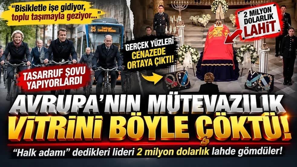 Bisikletle tasarruf şovu yapıyorlardı! Kralı 2 milyon dolarlık lahde gömdüler