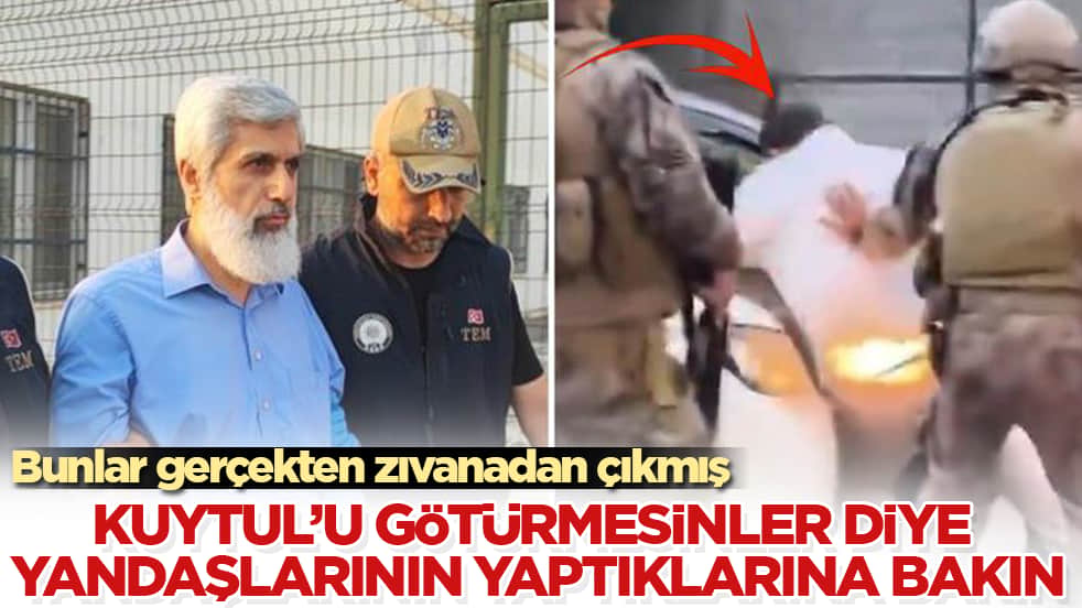 Bunlar gerçekten zıvanadan çıkmış! Alparslan Kuytul’u götürmesinler diye yandaşlarının yaptıklarına bakın