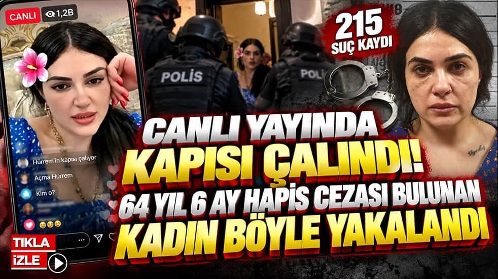 Canlı yayında kapısı çalındı! 64 yıl 6 ay hapis cezası bulunan kadın böyle yakalandı
