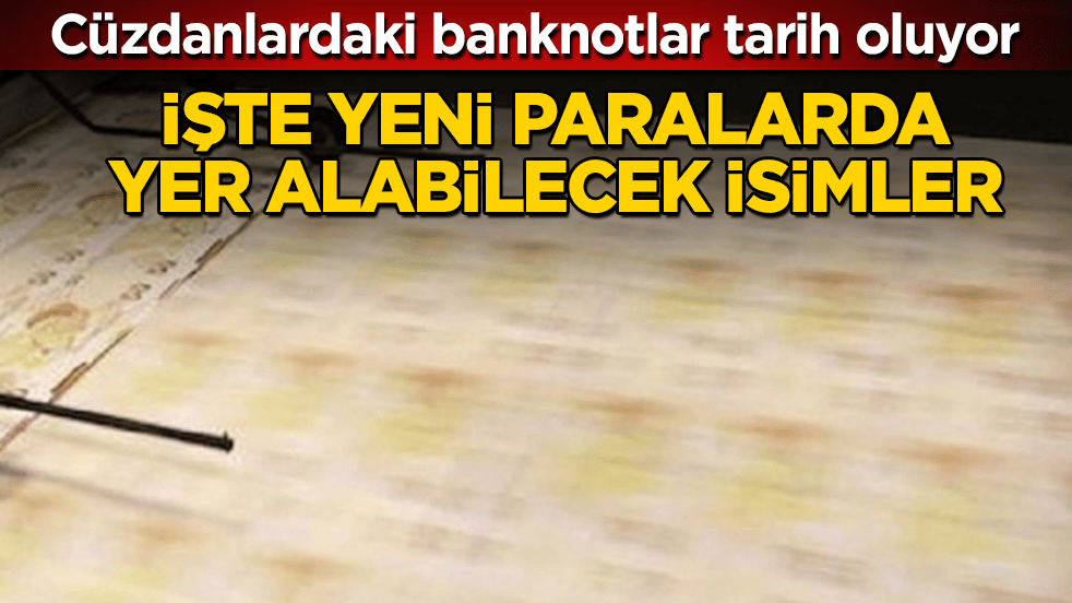 Cüzdanlardaki banknotlar tarih oluyor! İşte yeni paralarda yer alabilecek isimler