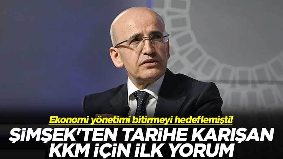 Ekonomi yönetimi bitirmeyi hedeflemişti! Bakan Şimşek'ten tarihe karışan KKM için ilk yorum