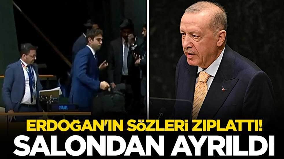 Erdoğan'ın sözleri zıplattı! Salondan ayrıldı