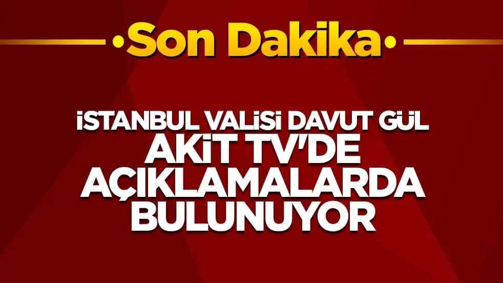 İstanbul Valisi Davut Gül, Akit TV'de açıklamalarda bulunuyor