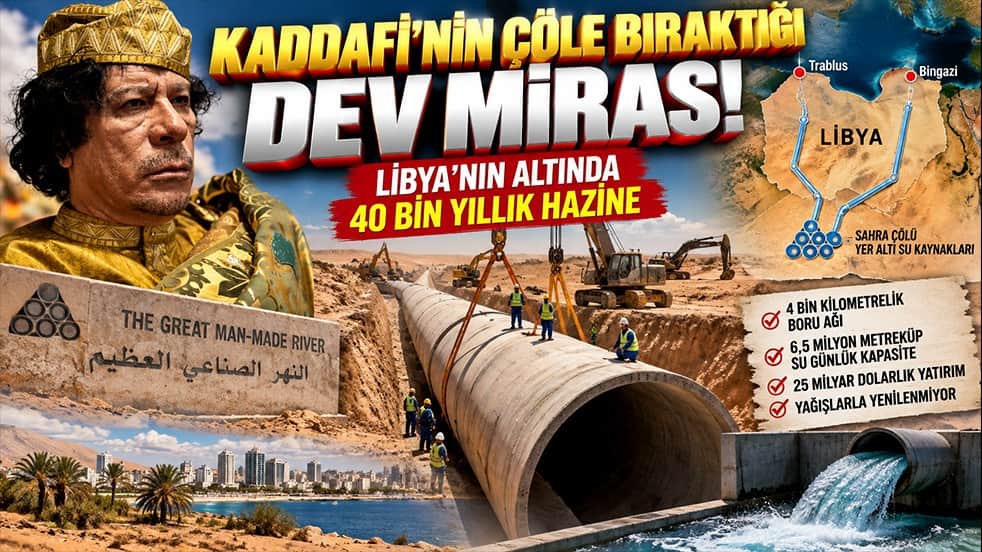 Kaddafi’nin çöle bıraktığı dev miras! Libya’nın altında 40 bin yıllık hazine