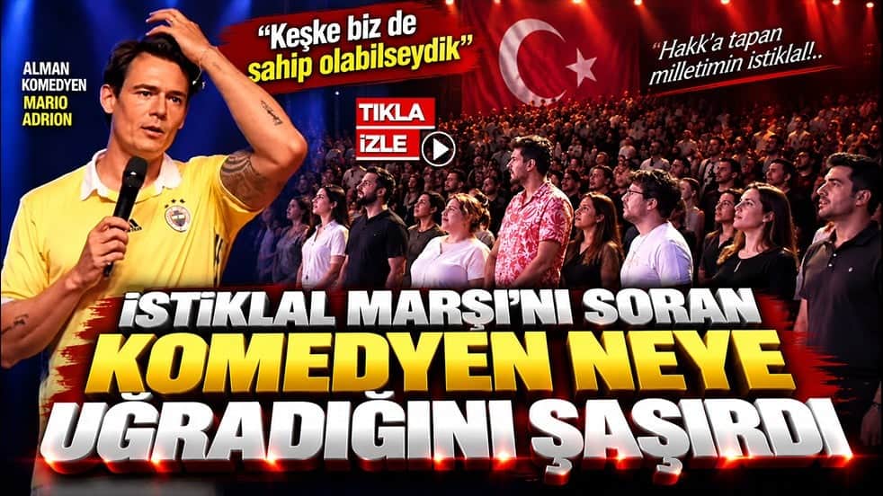 Keşke biz de sahip olabilseydik! İstiklal Marşı’nı soran komedyen neye uğradığını şaşırdı