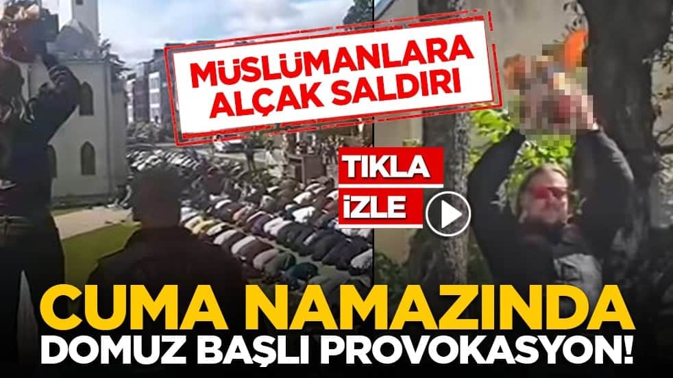 Müslümanlara alçak saldırı: Cuma namazında domuz başlı provokasyon!
