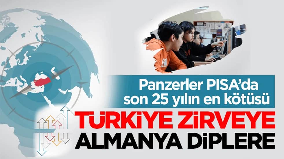 Panzerler PISA’da son 25 yılın en kötüsü! Türkiye zirveye Almanya diplere